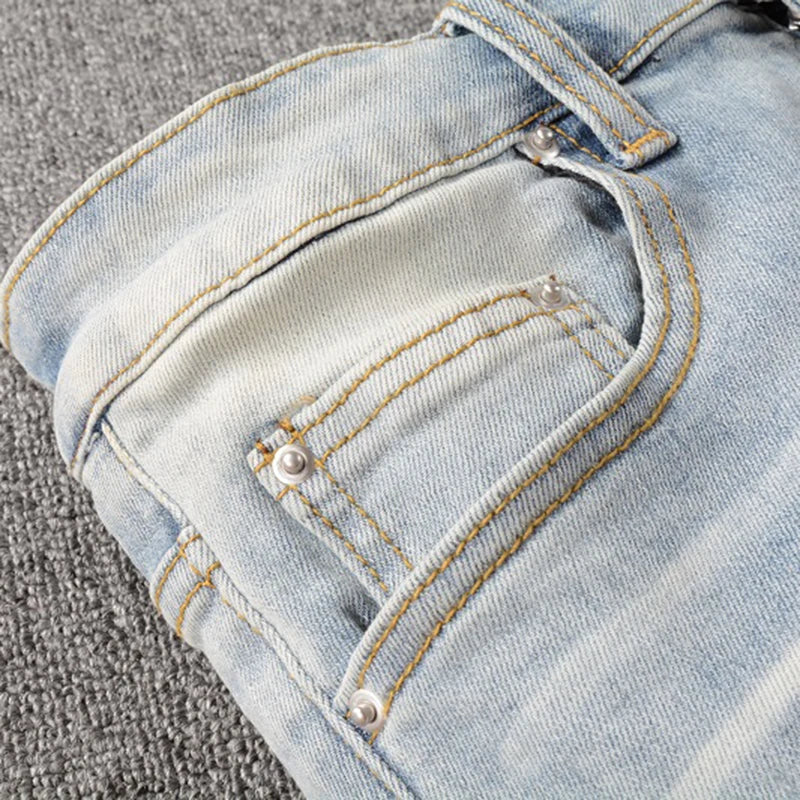 Men’s Crystal-Embellished Skinny Jeans