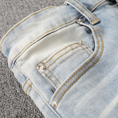 Men’s Crystal-Embellished Skinny Jeans