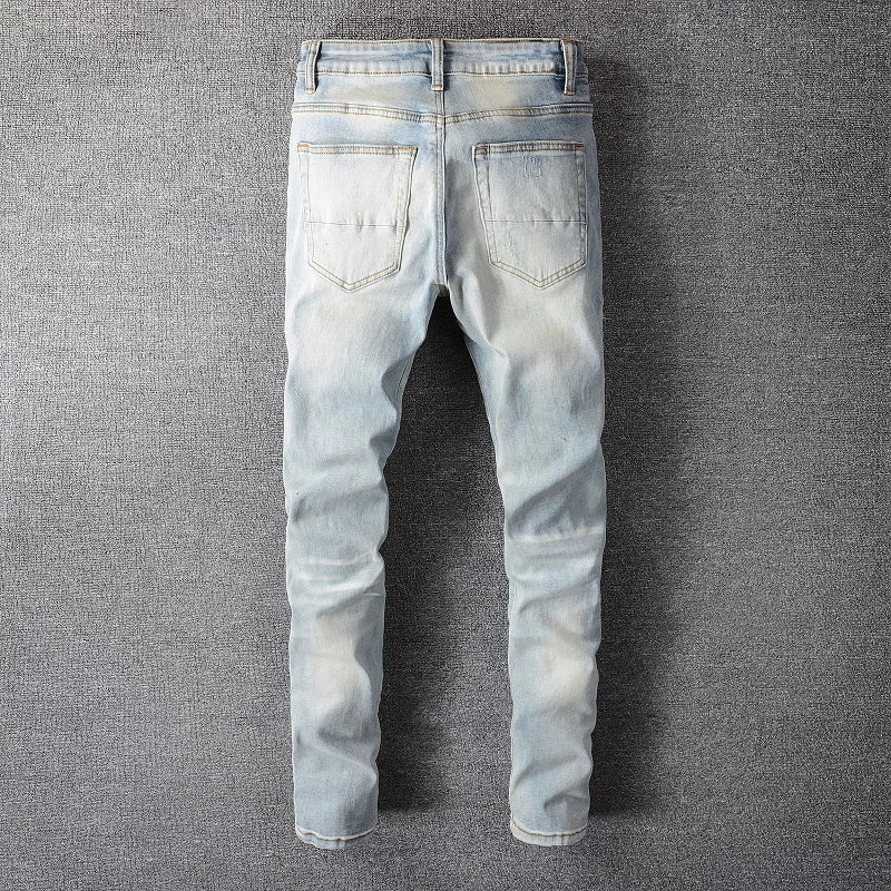 Men’s Crystal-Embellished Skinny Jeans