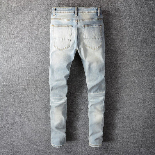Men’s Crystal-Embellished Skinny Jeans