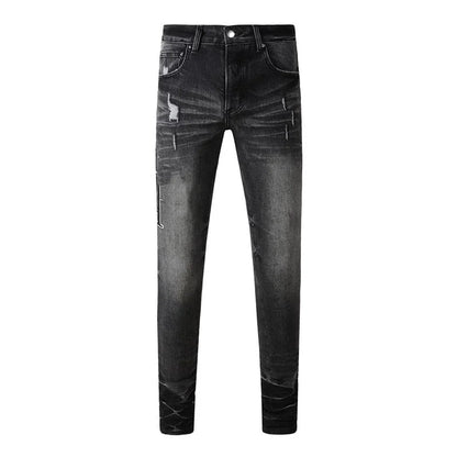 Retro-Wash Skinny Ripped Jeans