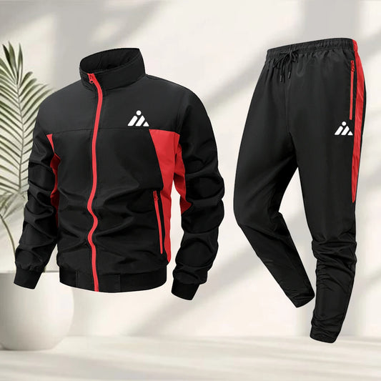 Men’s Geometric Zip Track Set