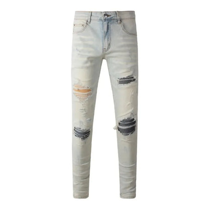 Retro-Wash Skinny Ripped Jeans
