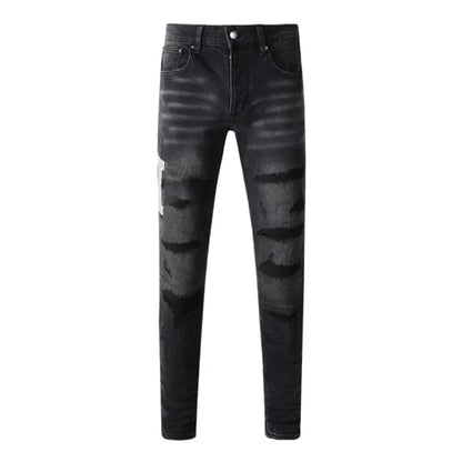 Retro-Wash Skinny Ripped Jeans