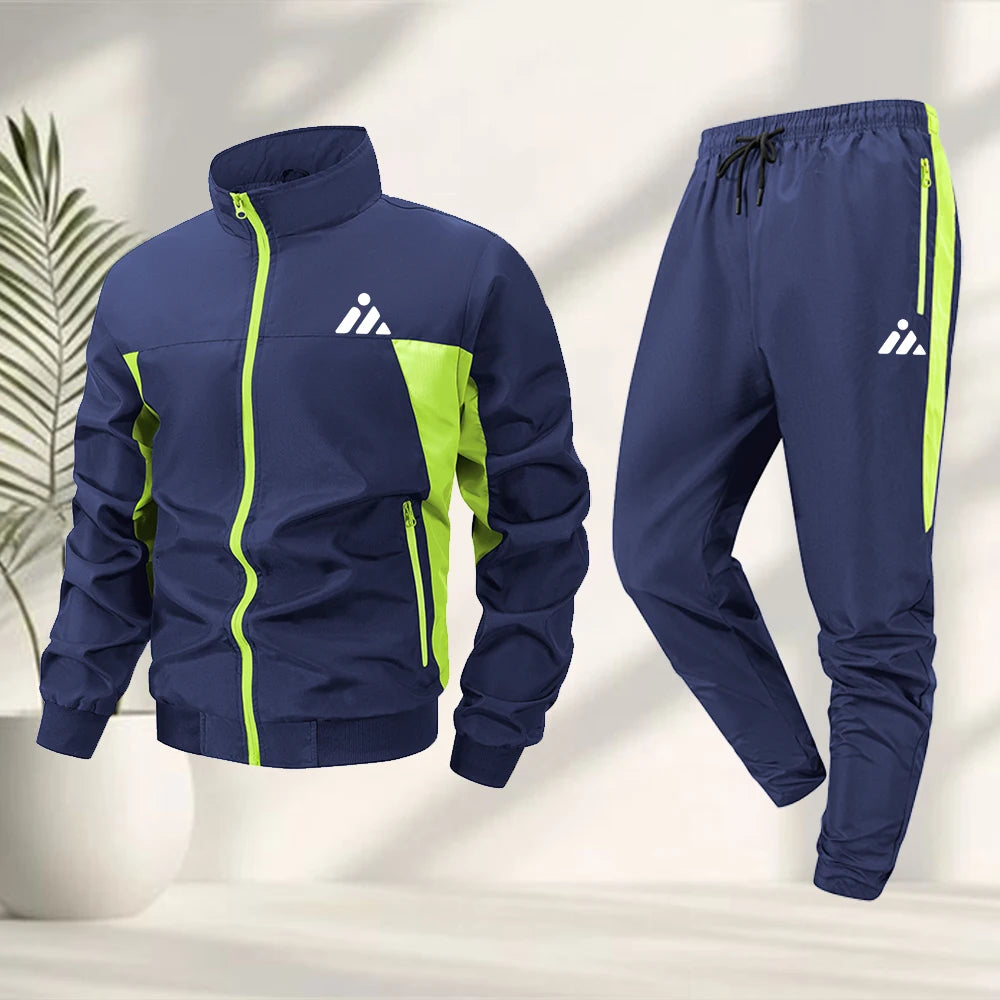 Men’s Geometric Zip Track Set