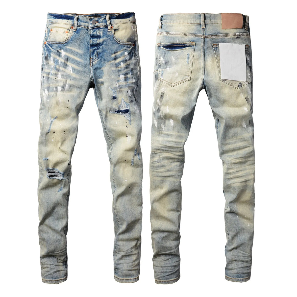 Distressed Skinny Jeans — Light Blue