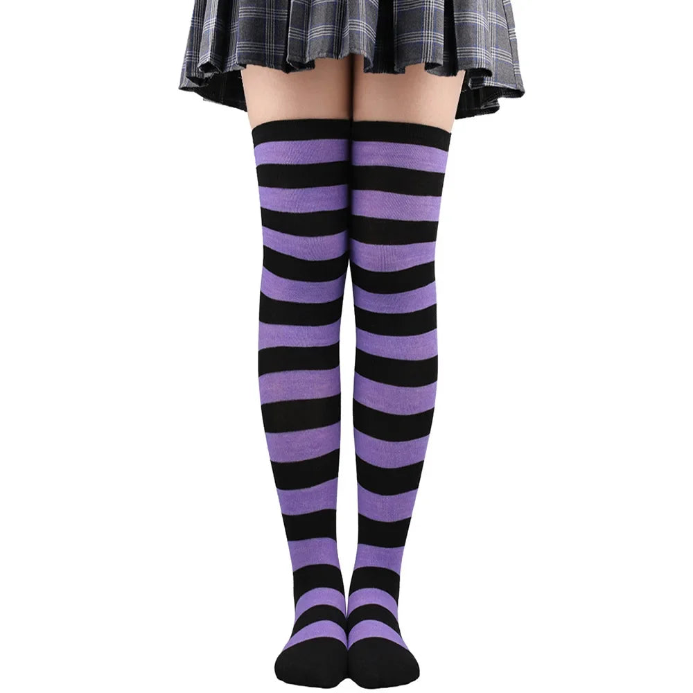 Striped Over-the-Knee Socks