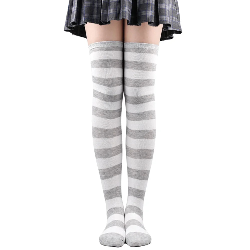 Striped Over-the-Knee Socks