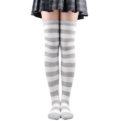 Striped Over-the-Knee Socks