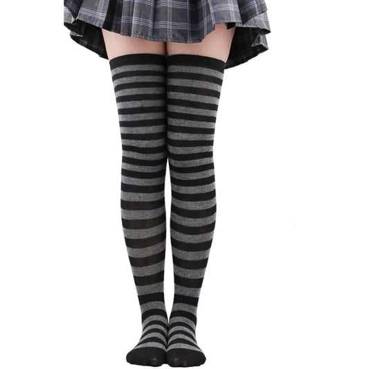 Striped Over-the-Knee Socks