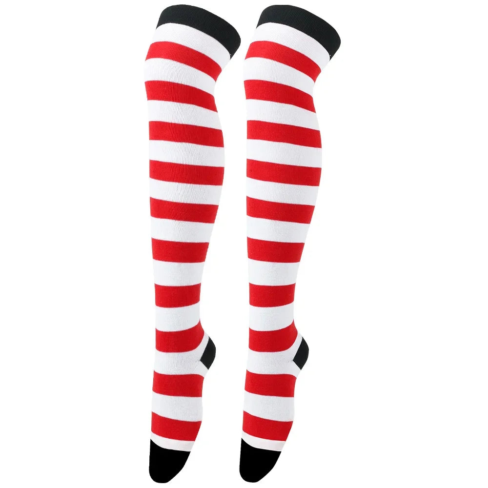 Striped Over-the-Knee Socks