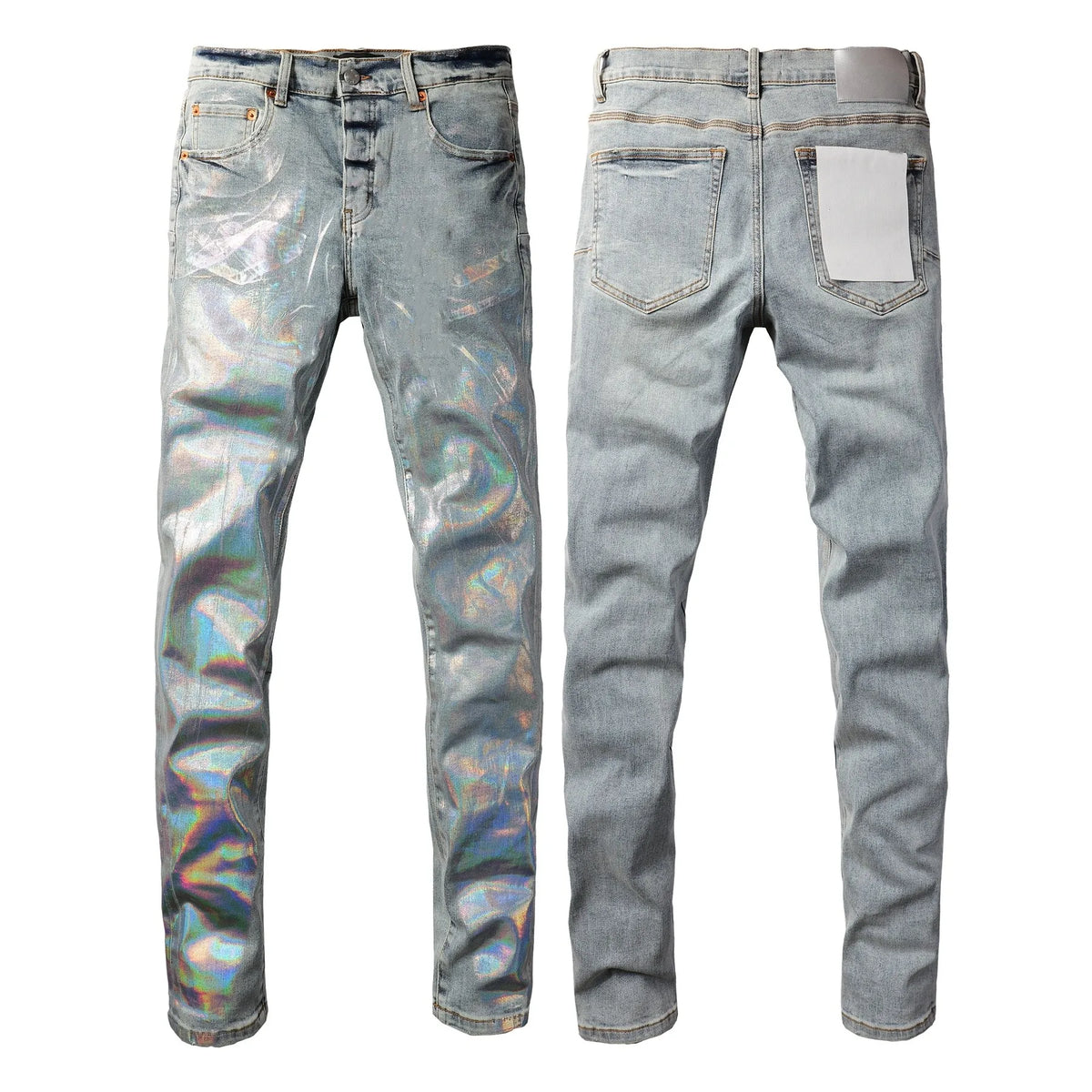Distressed Skinny Jeans — Light Blue