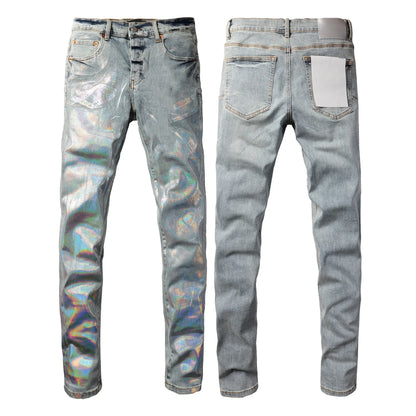 Distressed Skinny Jeans — Light Blue