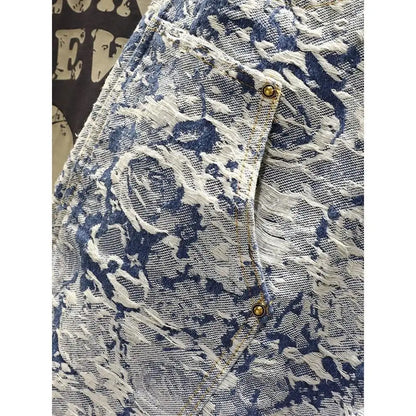 Men’s Blue-Wash Denim Shorts