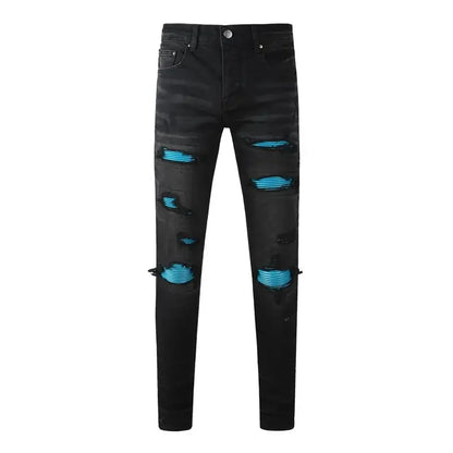 Retro-Wash Skinny Ripped Jeans