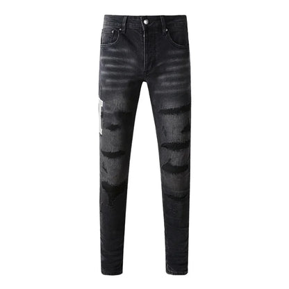 Retro-Wash Skinny Ripped Jeans
