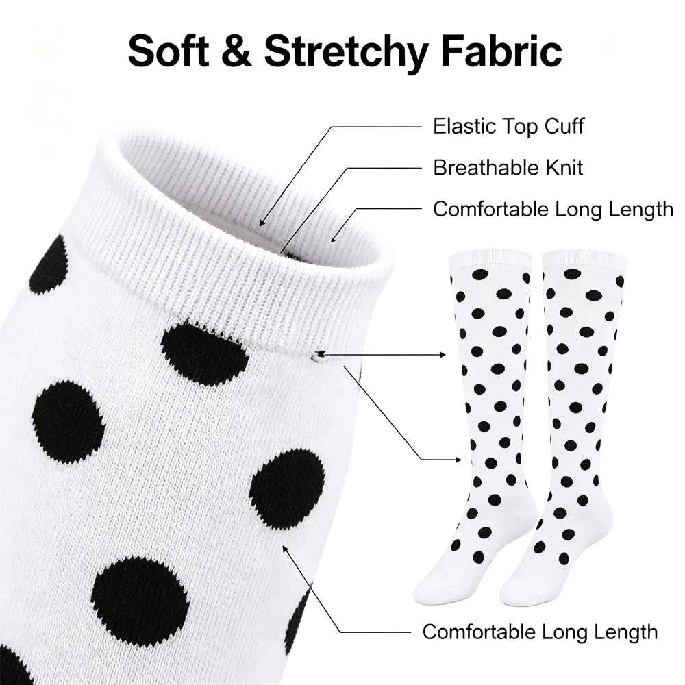 Polka-Dot Over-the-Knee Socks