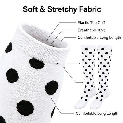 Polka-Dot Over-the-Knee Socks