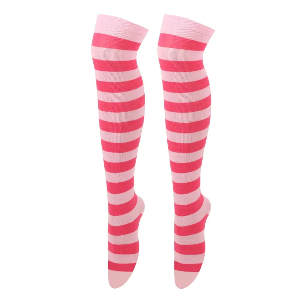 Striped Over-the-Knee Socks