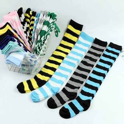 Striped Over-the-Knee Socks