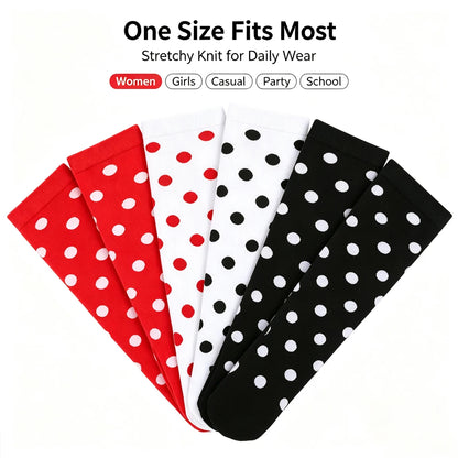 Polka-Dot Over-the-Knee Socks