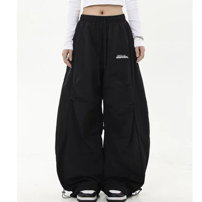 Women’s Striped Wide-Leg Cargo Pants