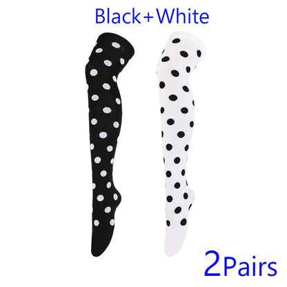 Polka-Dot Over-the-Knee Socks