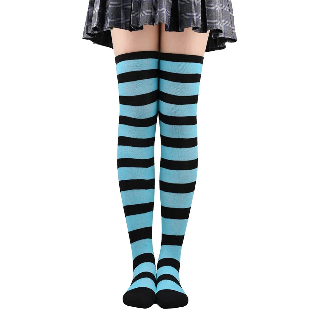 Striped Over-the-Knee Socks