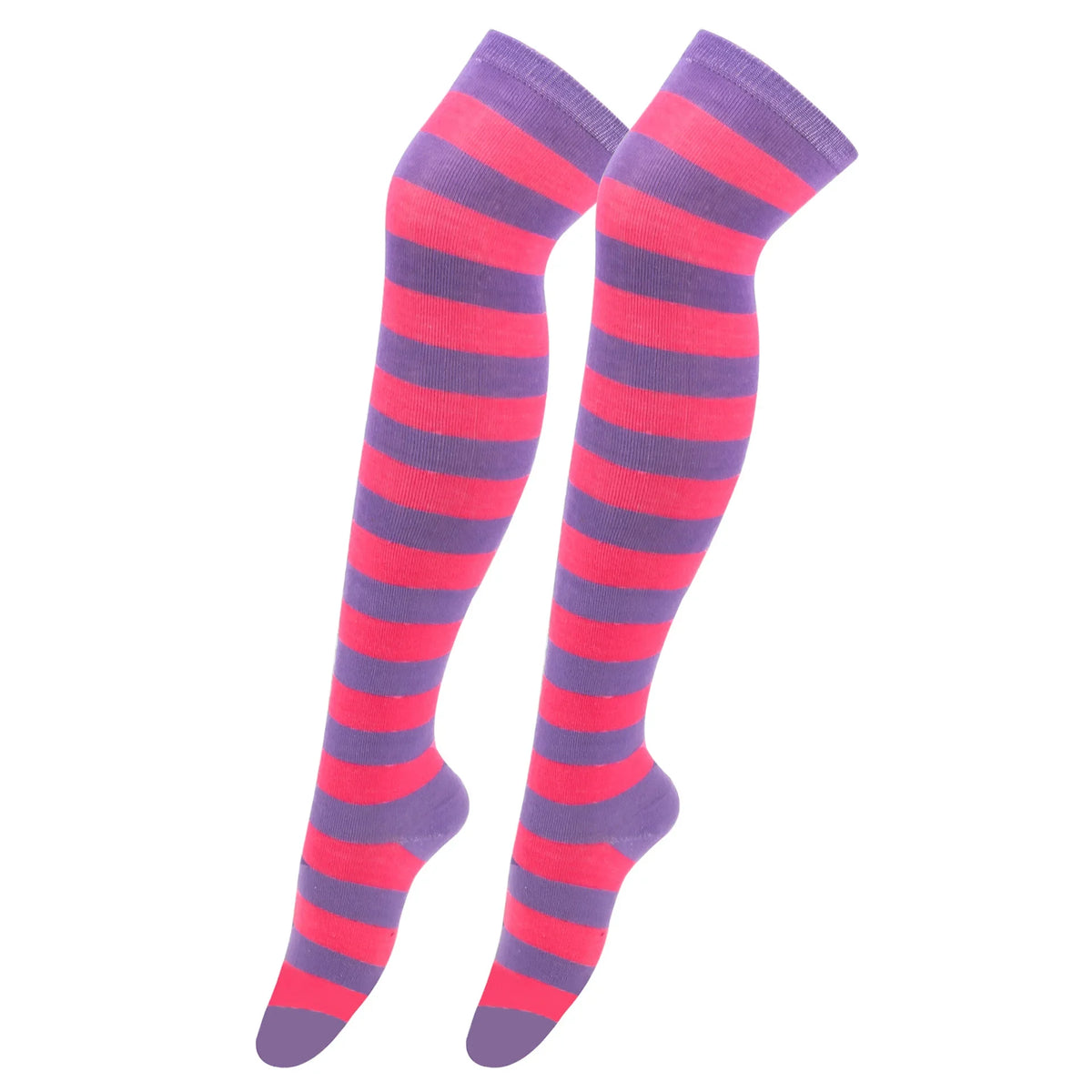 Striped Over-the-Knee Socks