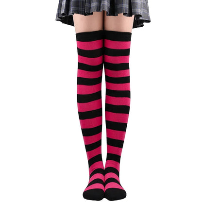 Striped Over-the-Knee Socks