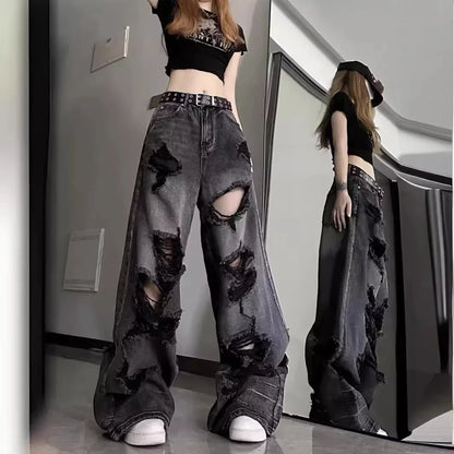 Women’s Distressed Bell-Bottom Jeans