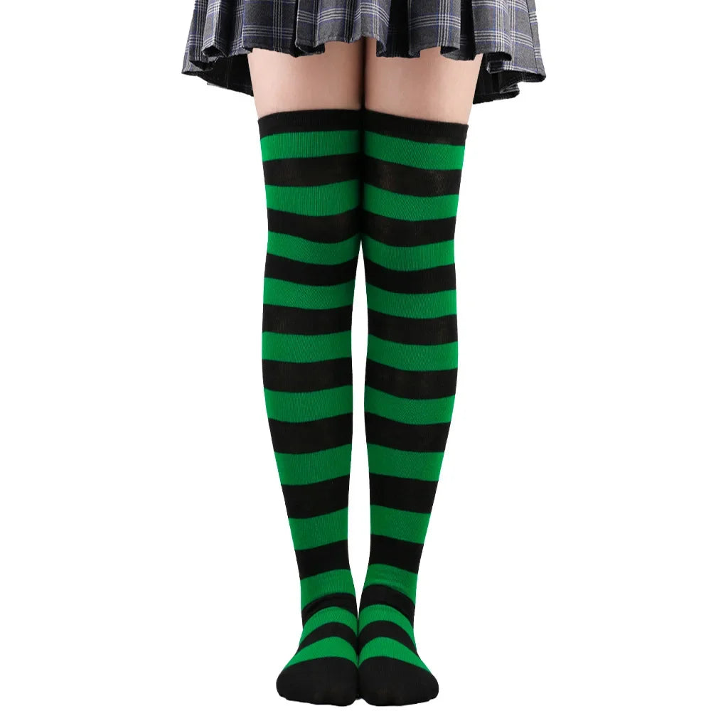 Striped Over-the-Knee Socks