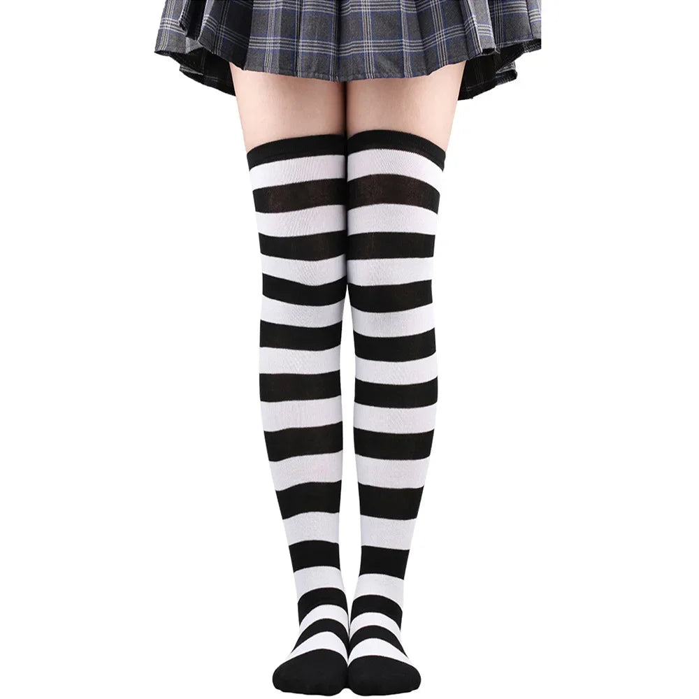 Striped Over-the-Knee Socks