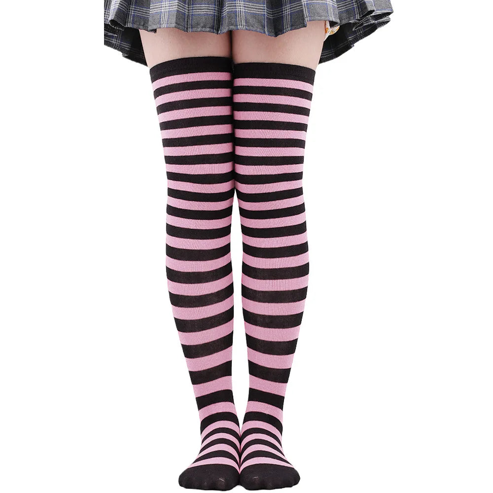 Striped Over-the-Knee Socks