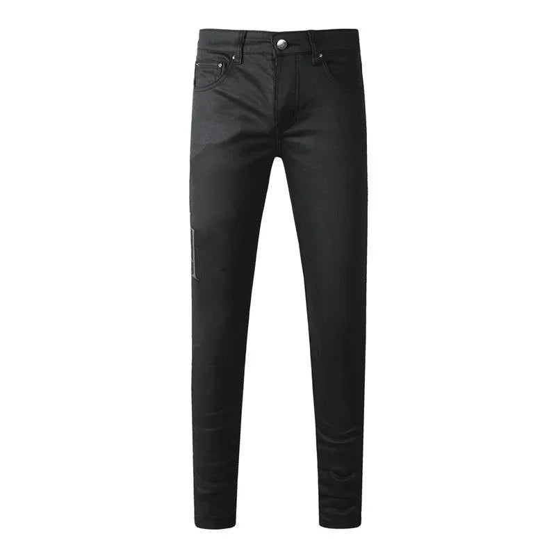 Retro-Wash Skinny Ripped Jeans