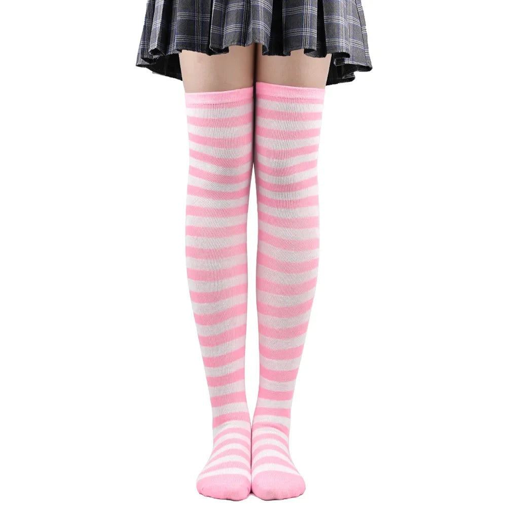 Striped Over-the-Knee Socks