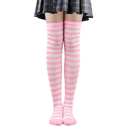 Striped Over-the-Knee Socks