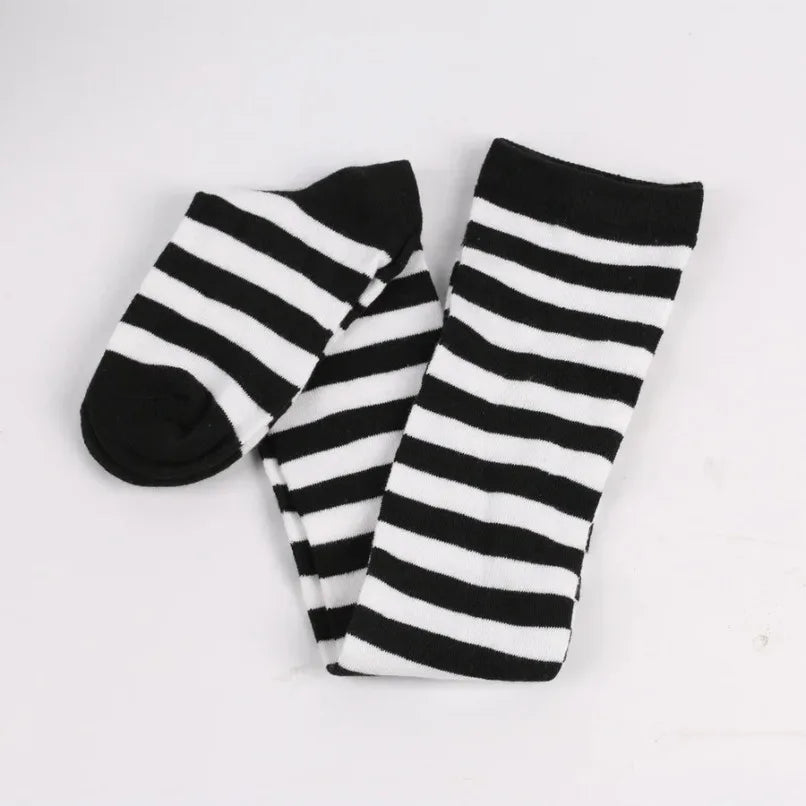Striped Over-the-Knee Socks