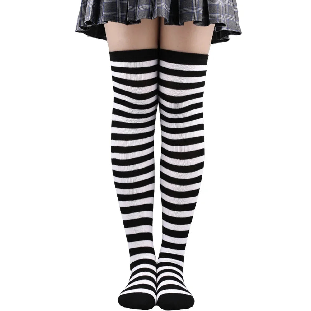 Striped Over-the-Knee Socks