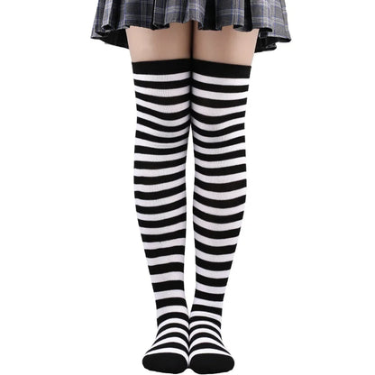 Striped Over-the-Knee Socks