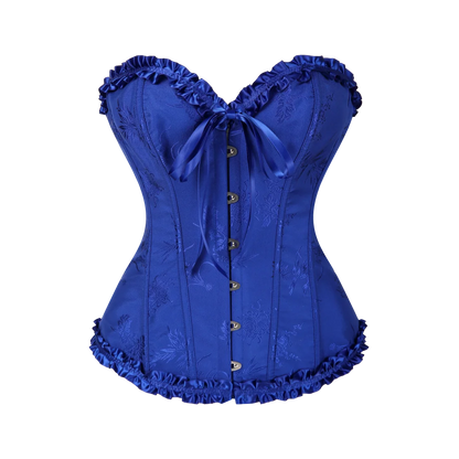 Jacquard Ruffle Corset Top