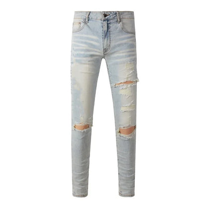 Retro-Wash Skinny Ripped Jeans