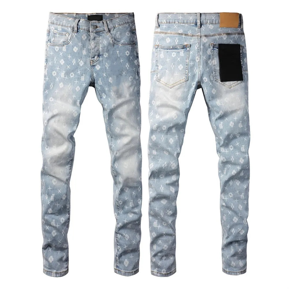 Distressed Skinny Jeans — Light Blue