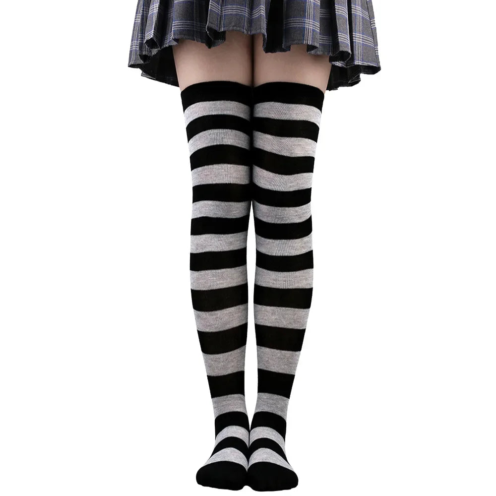 Striped Over-the-Knee Socks