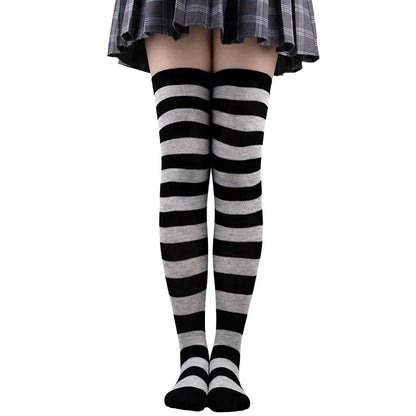 Striped Over-the-Knee Socks