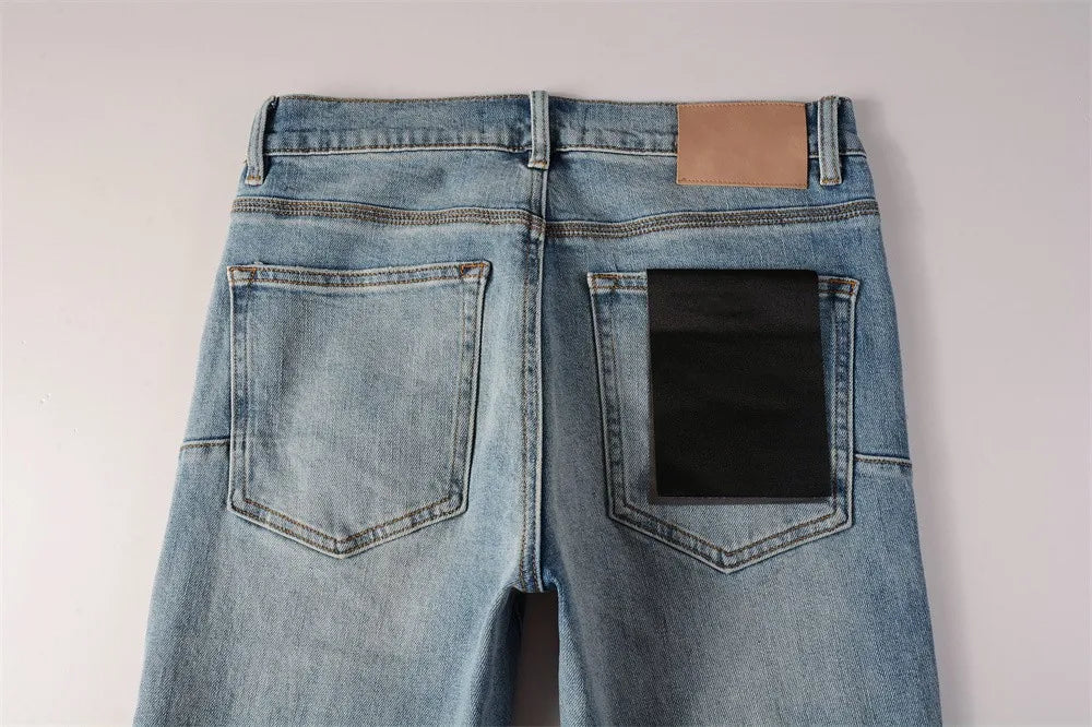 Distressed Skinny Jeans — Light Blue