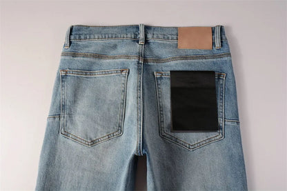 Distressed Skinny Jeans — Light Blue