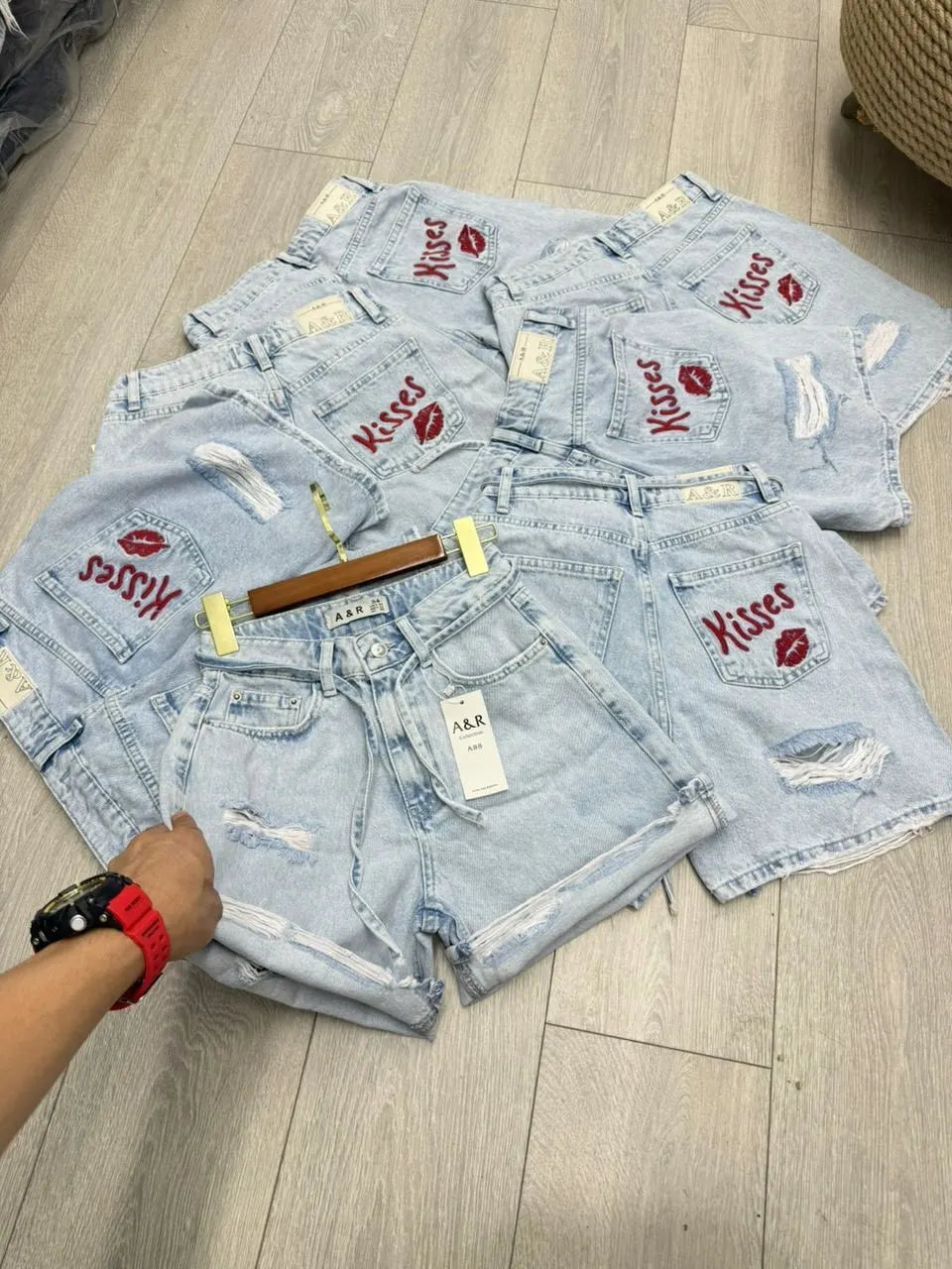 Women’s Embroidered Denim Shorts