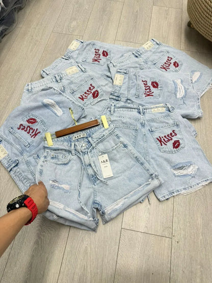 Women’s Embroidered Denim Shorts