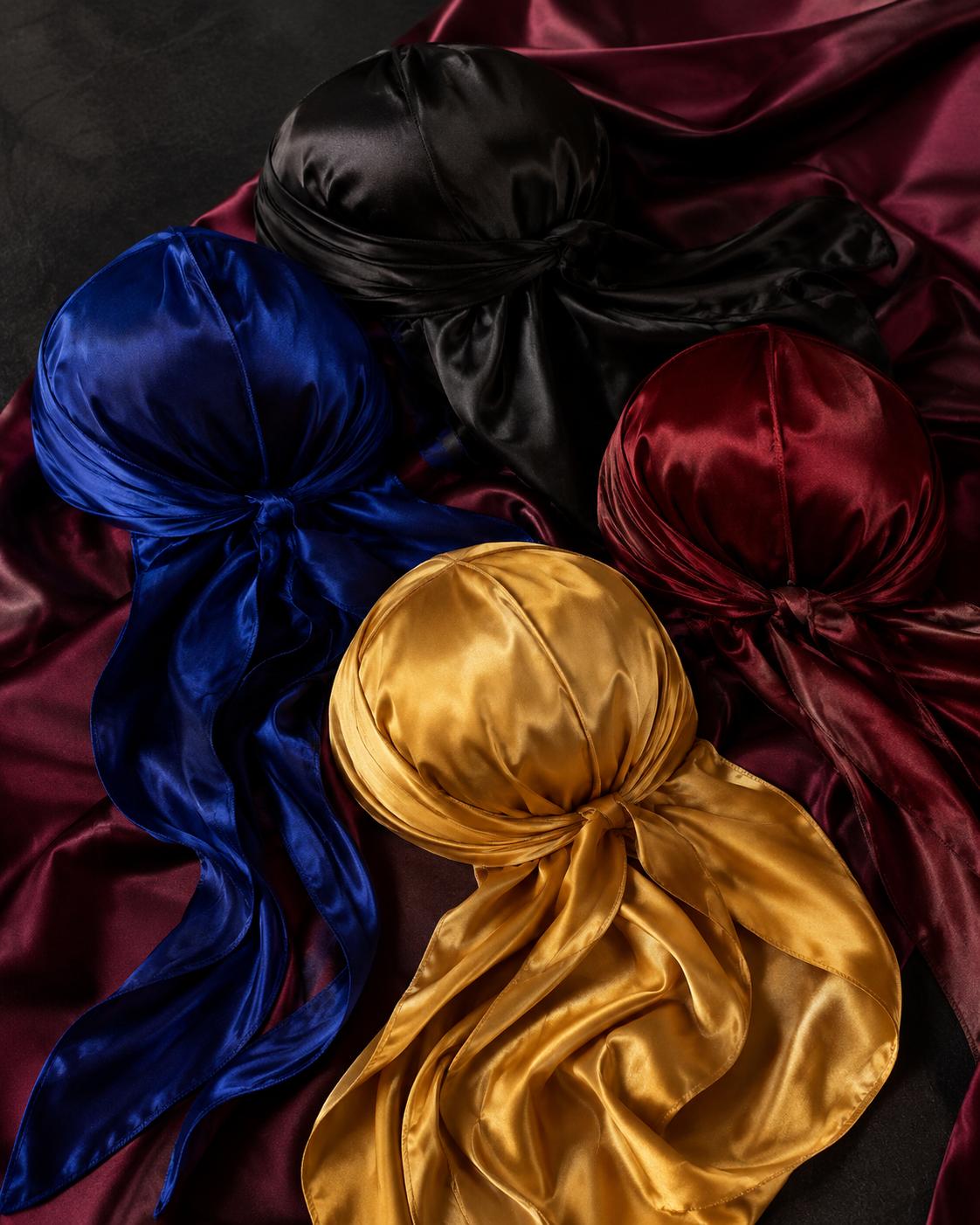 Satin durag set in a Tanzy editorial
